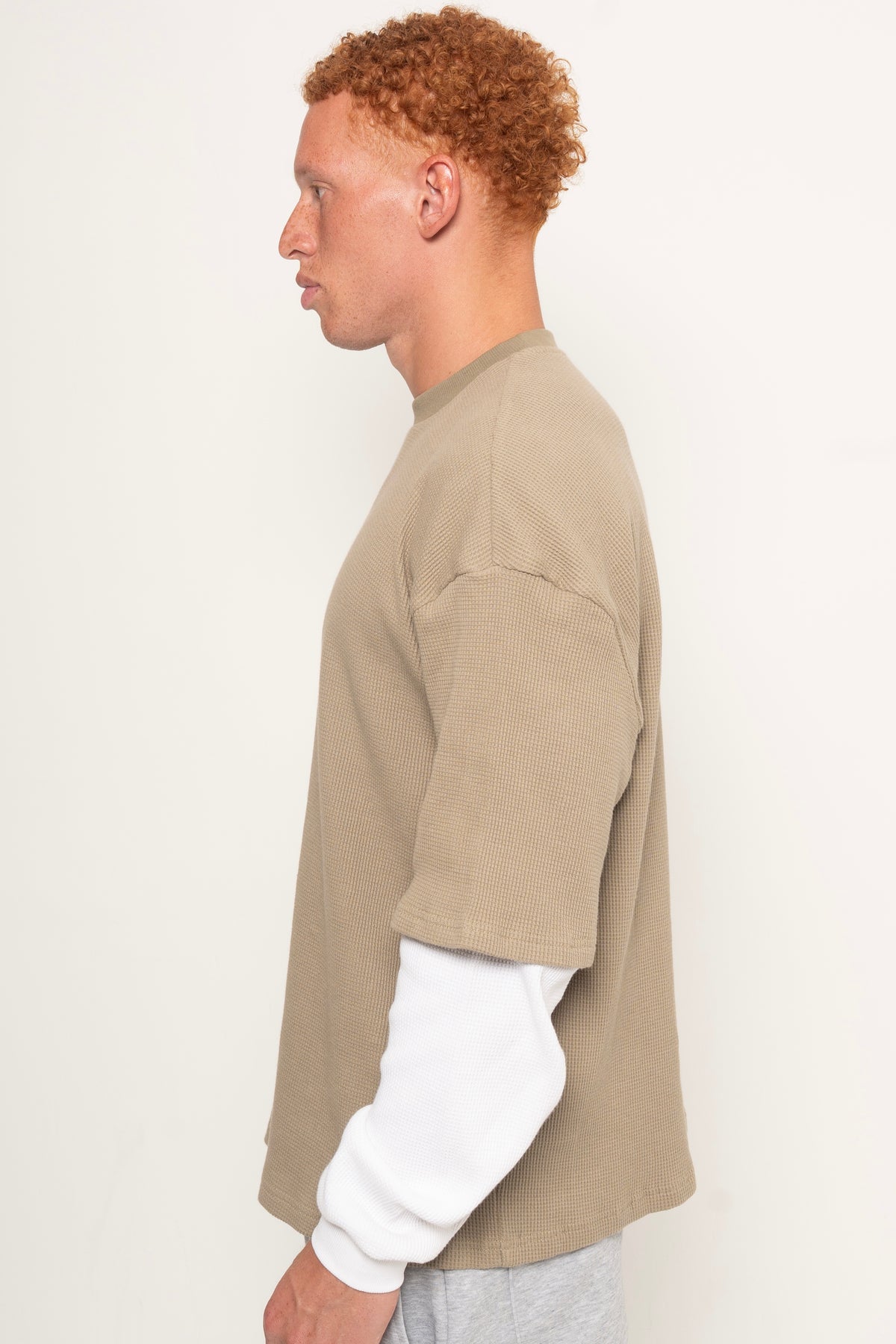 KULT3 WAFFLE T SHIRT OLIVE